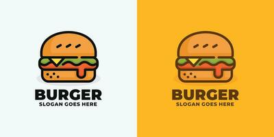 hamburger logo ontwerp vector illustratie