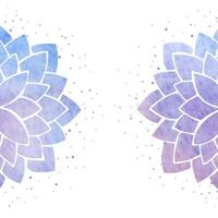 silhouetten van Purper en blauw gestileerde bloemen vector