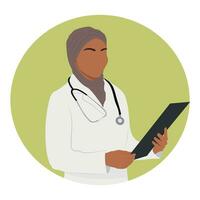 dokter met stethoscoop, vector illustratie