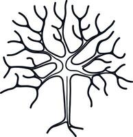 neuron logo vector icoon illustratie, menselijk organen anatomie - lijn icoon.