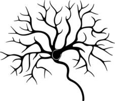 neuron logo vector icoon illustratie, menselijk organen anatomie - lijn icoon.