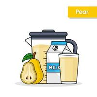 Peer sap drinken achtergrond ontwerp illustratie vector