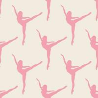 pastel roze ballerina naadloos vector herhaling patroon