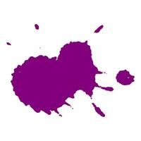 Purper inkt plons borstel laten vallen vector