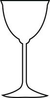 wijn glas icoon gemakkelijk schets symbool van bar, restaurant.divers wijn glas lijn vector zwart silhouet voor mobiel concept en web ontwerp.