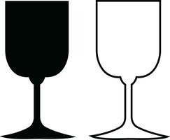 wijn bril pictogrammen reeks gemakkelijk symbool van bar, restaurant. . divers wijn glas vlak of lijn vector zwart silhouet verzameling voor mobiel concept en web ontwerp.