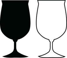 wijn bril pictogrammen reeks gemakkelijk symbool van bar, restaurant. . divers wijn glas vlak of lijn vector zwart silhouet verzameling voor mobiel concept en web ontwerp.
