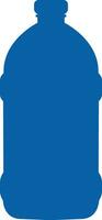 plastic fles blauw icoon. vector vlak stijl teken houder water fles voor sport. natuurlijk en gezond levensstijl concept water gebotteld houder vloeistof