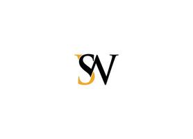 sw modern logo ontwerp vector icoon sjabloon met wit achtergrond