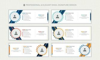 elegant en schoon bedrijf e-mail handtekening ontwerp vector