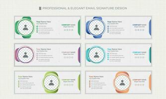 creatief en elegant bedrijf e-mail handtekening ontwerp lay-out vector