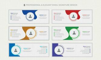 elegant e-mail handtekening ontwerp lay-out vector
