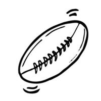 tekening rugby bal schetsen. Amerikaans Amerikaans voetbal bal lijn vector. vector