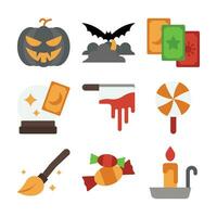 halloween kleur vector elementen reeks