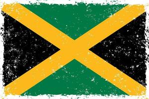 Jamaica vlag grunge verontrust stijl vector