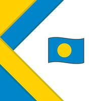 Palau vlag abstract achtergrond ontwerp sjabloon. Palau onafhankelijkheid dag banier sociaal media na. Palau illustratie vector