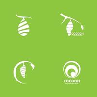 cocon pictogram en symbool vector sjabloon illustratie