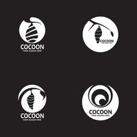 cocon pictogram en symbool vector sjabloon illustratie