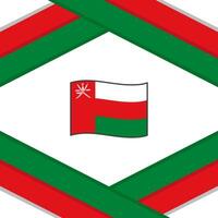 Oman vlag abstract achtergrond ontwerp sjabloon. Oman onafhankelijkheid dag banier sociaal media na. Oman sjabloon vector