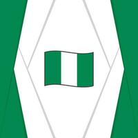 Nigeria vlag abstract achtergrond ontwerp sjabloon. Nigeria onafhankelijkheid dag banier sociaal media na. Nigeria achtergrond vector