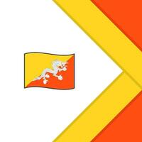 Bhutan vlag abstract achtergrond ontwerp sjabloon. Bhutan onafhankelijkheid dag banier sociaal media na. Bhutan tekenfilm vector