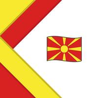 noorden Macedonië vlag abstract achtergrond ontwerp sjabloon. noorden Macedonië onafhankelijkheid dag banier sociaal media na. noorden Macedonië illustratie vector