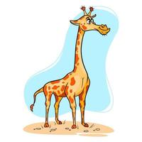 dierlijke karakter grappige giraf in cartoon-stijl. vector