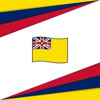 niue vlag abstract achtergrond ontwerp sjabloon. niue onafhankelijkheid dag banier sociaal media na. niue ontwerp vector