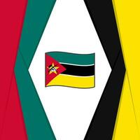 Mozambique vlag abstract achtergrond ontwerp sjabloon. Mozambique onafhankelijkheid dag banier sociaal media na. Mozambique achtergrond vector