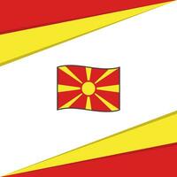 noorden Macedonië vlag abstract achtergrond ontwerp sjabloon. noorden Macedonië onafhankelijkheid dag banier sociaal media na. noorden Macedonië ontwerp vector