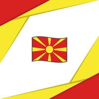 noorden Macedonië vlag abstract achtergrond ontwerp sjabloon. noorden Macedonië onafhankelijkheid dag banier sociaal media na. noorden Macedonië vector