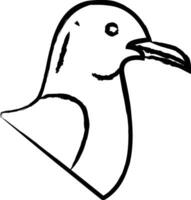 zeemeeuw vogel hand- getrokken vector illustratie