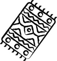 tapijt hand- getrokken vector illustratie