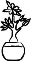 woestijn roos bonsai vector illustratie