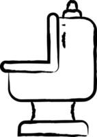 toilet hand- getrokken vector illustratie