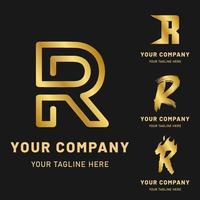 gouden letter r logo-collectie