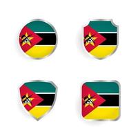 Mozambikaanse landbadge en labelcollectie vector