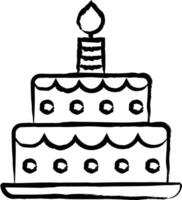taart hand- getrokken vector illustratie