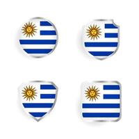 uruguay land badge en label collectie vector