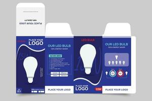 LED lamp doos ontwerp reeks klaar afdrukken. vector