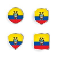 ecuador land badge en label collectie vector