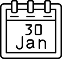 januari 30 vector icoon