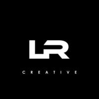 lr brief eerste logo ontwerp sjabloon vector illustratie