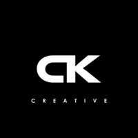 ck brief eerste logo ontwerp sjabloon vector illustratie