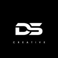 ds brief eerste logo ontwerp sjabloon vector illustratie