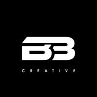 bb brief eerste logo ontwerp sjabloon vector illustratie