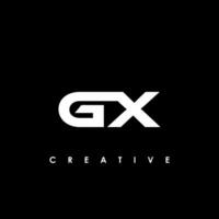 gx brief eerste logo ontwerp sjabloon vector illustratie