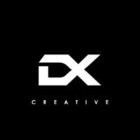 dx brief eerste logo ontwerp sjabloon vector illustratie