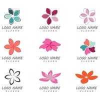 schoonheid plumeria pictogram bloemen ontwerp illustratie sjabloon vector