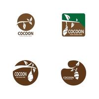 cocon pictogram en symbool vector sjabloon illustratie